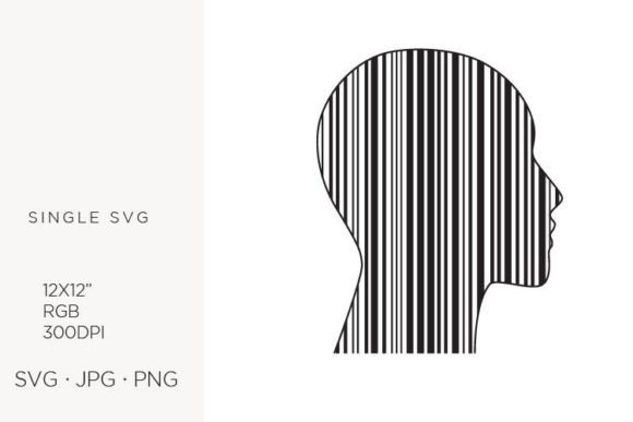 Barcode Human Head Vector: A Unique Fusion for Modern Design