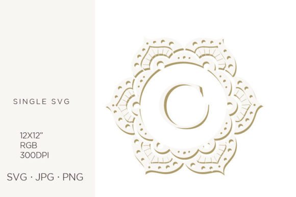 C Letter, Inside Floral Mandala Frame: A Designer's Guide to Quality and Usage