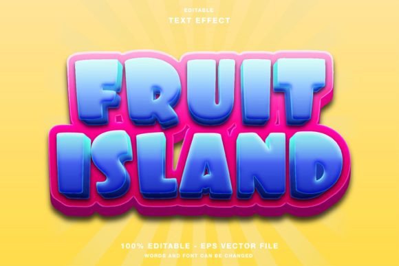 Elevating Visual Storytelling with the Fruit Island Game Cartoon Text Effect