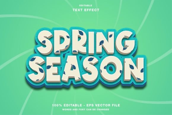Evaluating the Spring Season Cartoon 3D Text Effect for Design Projects