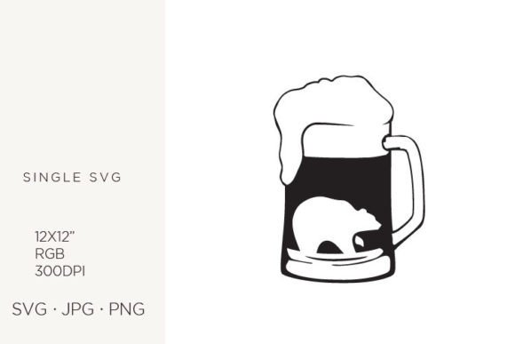 Glass of Beer and Bear: A Versatile Digital Design Asset for Creators