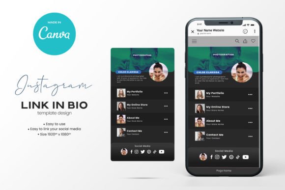 Instagram Link in Bio Canva Template 02