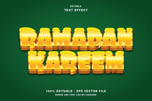 Ramadan Kareem Gold 3D Text Effect: Elevating Holiday Visuals