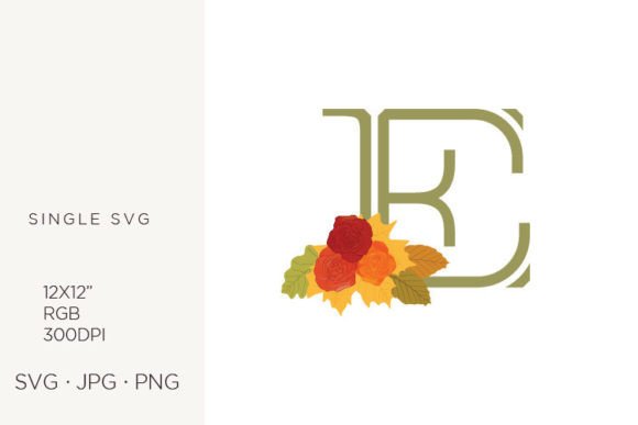 Rose Flowers As a Part of Letter E: A Versatile Design Asset for Creators