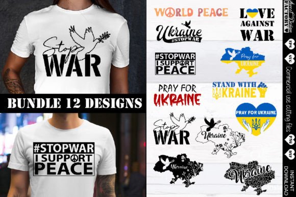 Ukraine Bundle SVG: 12 Support Designs